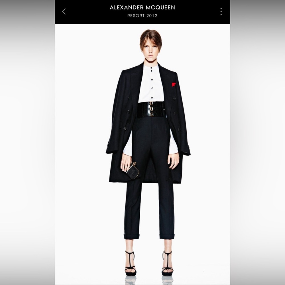 High waisted Alexander McQueen cuffed ankle pant